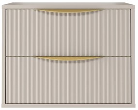 Závěsná skříňka pod umyvadlo Avila s deskou 60 cm kašmír/zlatá