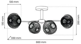 Prisadený luster OAKLAND 4xE27/60W/230V