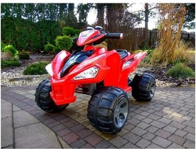 LEAN CARS Štvorkolka na batérie Big Wheels Red