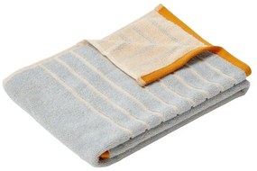 Modro-oranžový bavlnený uterák Hübsch Dora, 50 x 100 cm