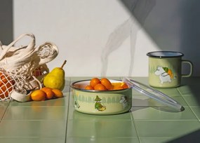 Miska s vrchnákom Moomin Campers 0,8l, smalt / zelená