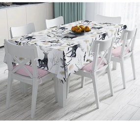 Vianočný obrus s prímesou bavlny Minimalist Cushion Covers Winter Forest, 140 x 180 cm