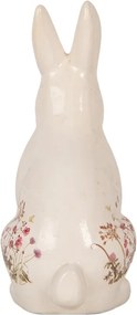 Keramická dekorácia králik s lúčnymi kvetmi Flowers of Love L - 16*12*28 cm