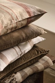 Ib Laursen Bavlnený prehoz Brown Checks 130 x 160 cm