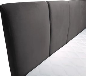 Posteľ boxspring Fresco 180x200 cm, tmavo šedá látka