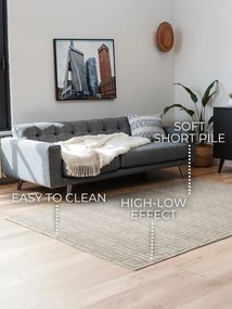 ELLE Decoration, Kusový koberec Perles 106191 Cream z kolekcie Elle, 160x235, béžová, obývacia izba