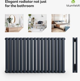 Blumfeldt Tallheo, 100 x 60, radiátor, rúrkový radiátor, 1445 W, teplá voda, 1/2