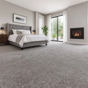 AladinWorld Expres, AKCIA: 120x394 cm Kusový koberec Velur Ultra strieborný - obšitý zo všetkých strán, šíře, šedá, filc, kancelária