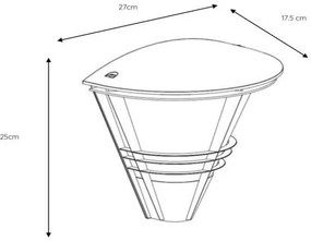 Lucide 11812/01/30 - Vonkajšie nástenné svietidlo LIVIA 1xE27/60W/230V čierna