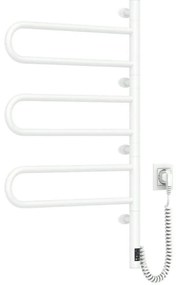 Navin Elektrický otočný sušiak na uteráky FOUETTE 185W/230V 81,8 cm IP44 biely NV0002