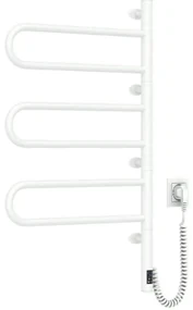 Navin Elektrický otočný sušiak na uteráky FOUETTE 185W/230V 81,8 cm IP44 biely NV0002
