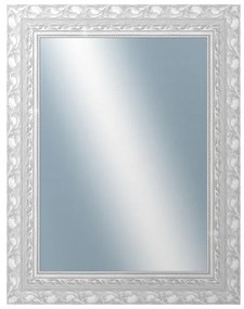 DANTIK - Zrkadlo v rámu, rozmer s rámom 70x90 cm z lišty ROKOKO strieborná hádzaná (2881)
