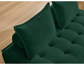 Tmavozelená ženilková pohovka 175 cm Elisa – Bobochic Paris