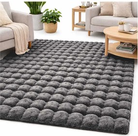 TZ Tmavo sivý obdĺžnikový koberec Rabbit Bubble Rozmer: 80x150 cm