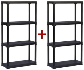ArtPlast Plastový regál TEMPO 1+1 ZADARMO, 1320x700x300 mm, 4 police