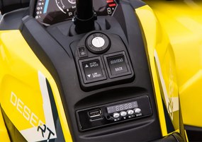 LEAN CARS Elektrická štvorkolka XMX607 LED MP3 žltá