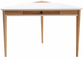 Biely rohový pracovný stôl Ragaba Ashme
