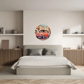 PIPPER. Fiat 500 - textilná nálepka na stenu Veľkosť: 60 cm