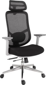 Kancelárska ergonomická stolička Neoseat ALLY WHITE — čierna / biela, nosnosť 150 kg