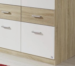 Šatníková skriňa Bremen, 91 cm, dub sonoma/biela