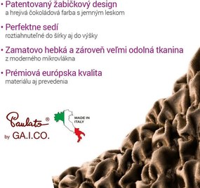 Bielastické poťahy VELVET hnedé kreslo (š. 60 - 110 cm)