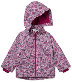 Detská termobunda do dažďa s flísovou podšívkou, kvietkovaná