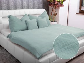 Biante Mušelínové posteľné obliečky Nature MSN-031 Svetlé pastelovo modrozelené Predĺžené 140x220 a 70x90 cm