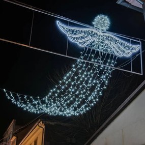 DECOLED Svetelný záves LED, 1x3 m, ľadovo biely, 300 diód, IP67