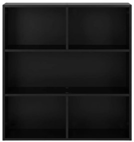 ModernHome Moderná knižnica - 3 police, čierna ModernHome