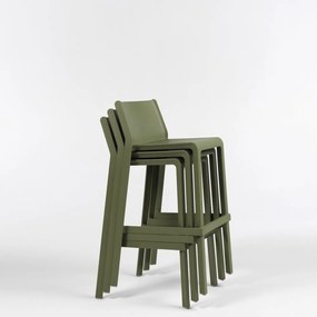 TRILL STOOL záhradná barová stolička bez podrúčok bianco