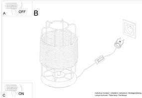 Sollux SL.1302 - Stolná lampa GIZUR 1xE27/15W/230V