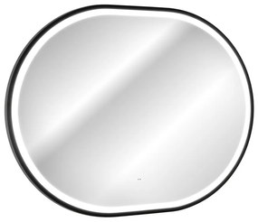 LED zrkadlo APOLLO 90x70 cm čierne