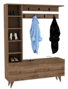 Predsieňová zostava v dekore orecha v prírodnej farbe Hale - Kalune Design