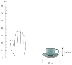 Butlers FINCA Šálka na espresso s podšálkou 90 ml - modrá