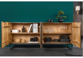 Komoda 44580 Zen Circle 180cm Drevo Mango Hnedá-Čierna - Komfort-nábytok