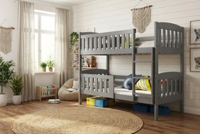 Poschodová posteľ KUBO 200x90 grafitová (bez zásuvky)