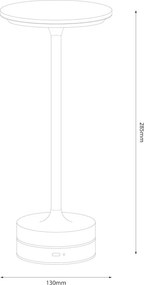 Stolná LED lampa Tavolo, 1x LED 2,5w, 3000-6000k, g