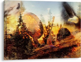 Obraz - Šamanský motív (70x50 cm)