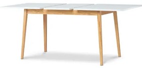 Rozkladací jedálenský stôl FRISK 140 cm - biela/dub