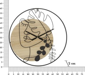 Nástenné hodiny Elegant A 60 cm hnedé/čierne