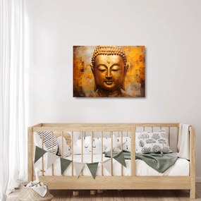 Sklenený obraz - Budha, olejomaľba (70x50 cm)