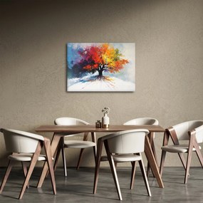Obraz - Pestrofarebný strom (70x50 cm)