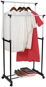 Vešiakový stojan na kolieskach MIA čierny