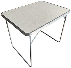 Skladací kempingový stôl 80x60 cm biely
