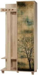 Vešiak so skriňou Garmanto Tree Sonoma Oak