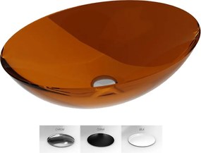 Besco Umývadlo na dosku zo syntetickej živice Anya 50x35 cm Earth Rust s výpusťou Click-Clack BESCO-Typ výpuste: Click-Clack bez prepadu, chróm