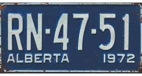 Ceduľa značka USA Alberta 1972