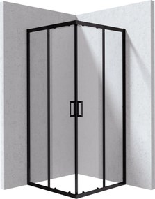 Deante Štvorcový sprchový kút Funkia 80x80 cm - KYC N088P, čierna mat - bez vaničky