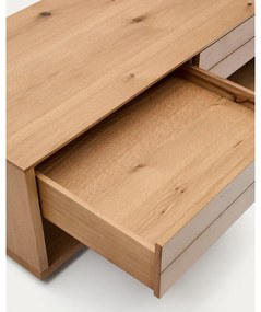 Konferenčný stolík v dekore duba v prírodnej farbe 60x140 cm Alguema – Kave Home