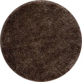 Kúpeľňový koberček SYNERGY glamour / lurex, hnedý kruh